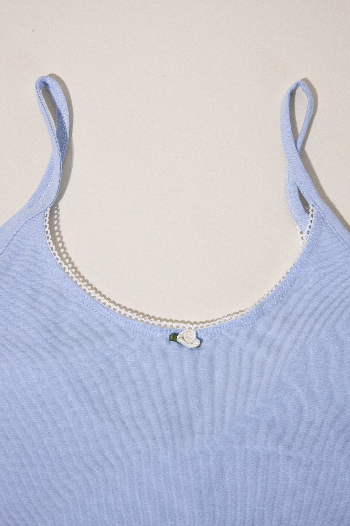 SCOOP BACK CAMI IN BABY BLUE