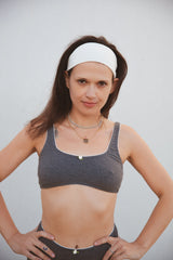 SCOOP BACK BRA IN BASALT