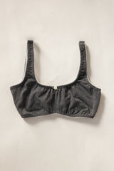 SCOOP BACK BRA IN BASALT