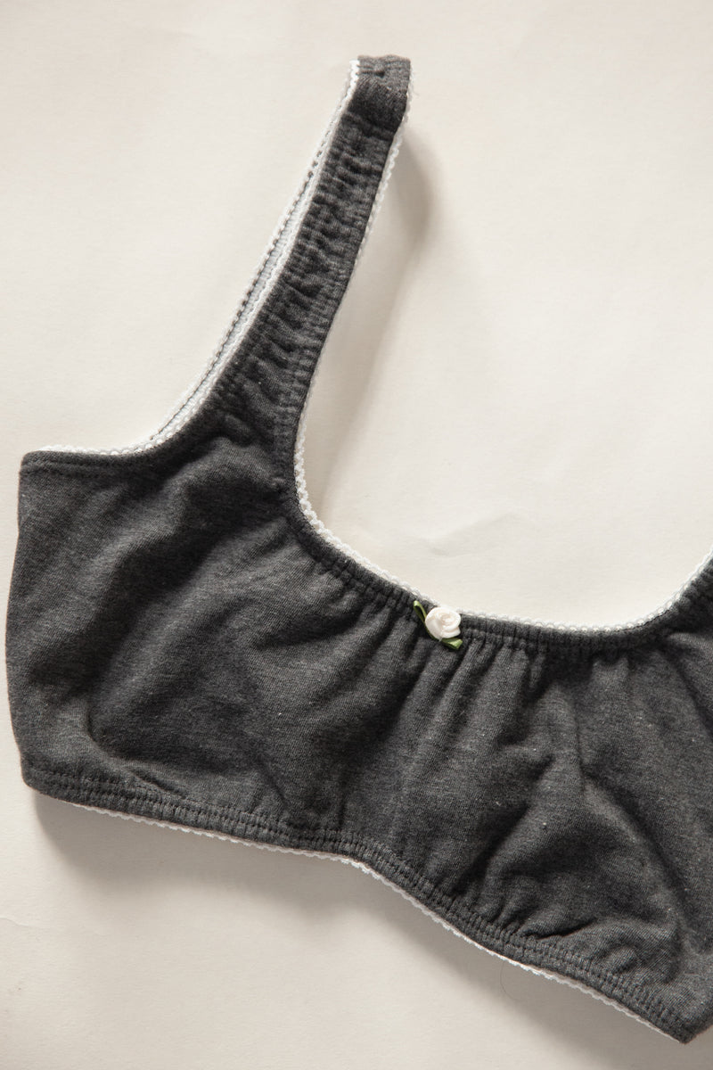 SCOOP BACK BRA IN BASALT