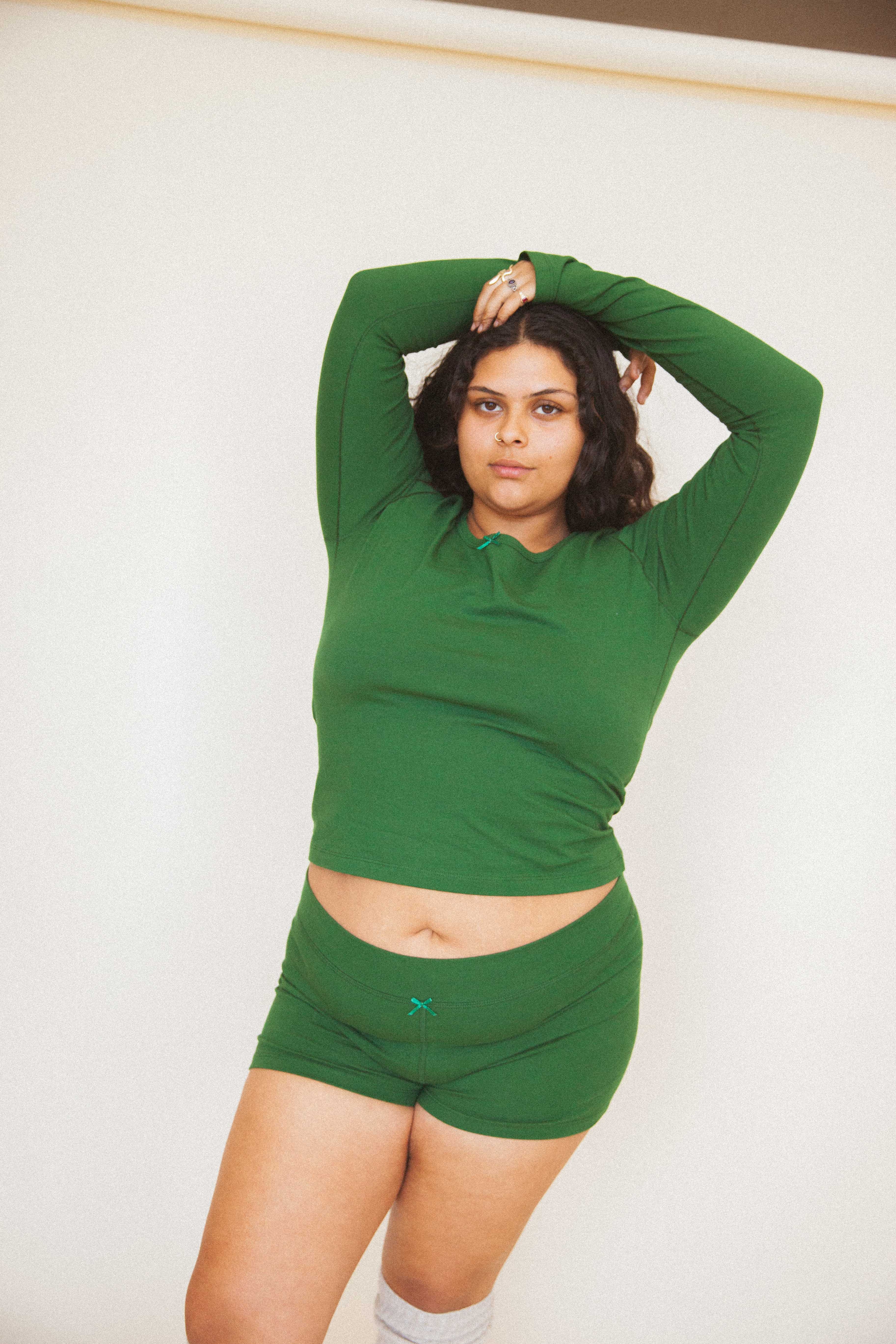 LONG SLEEVE LOUNGE TOP IN CLOVER – RAT BOI