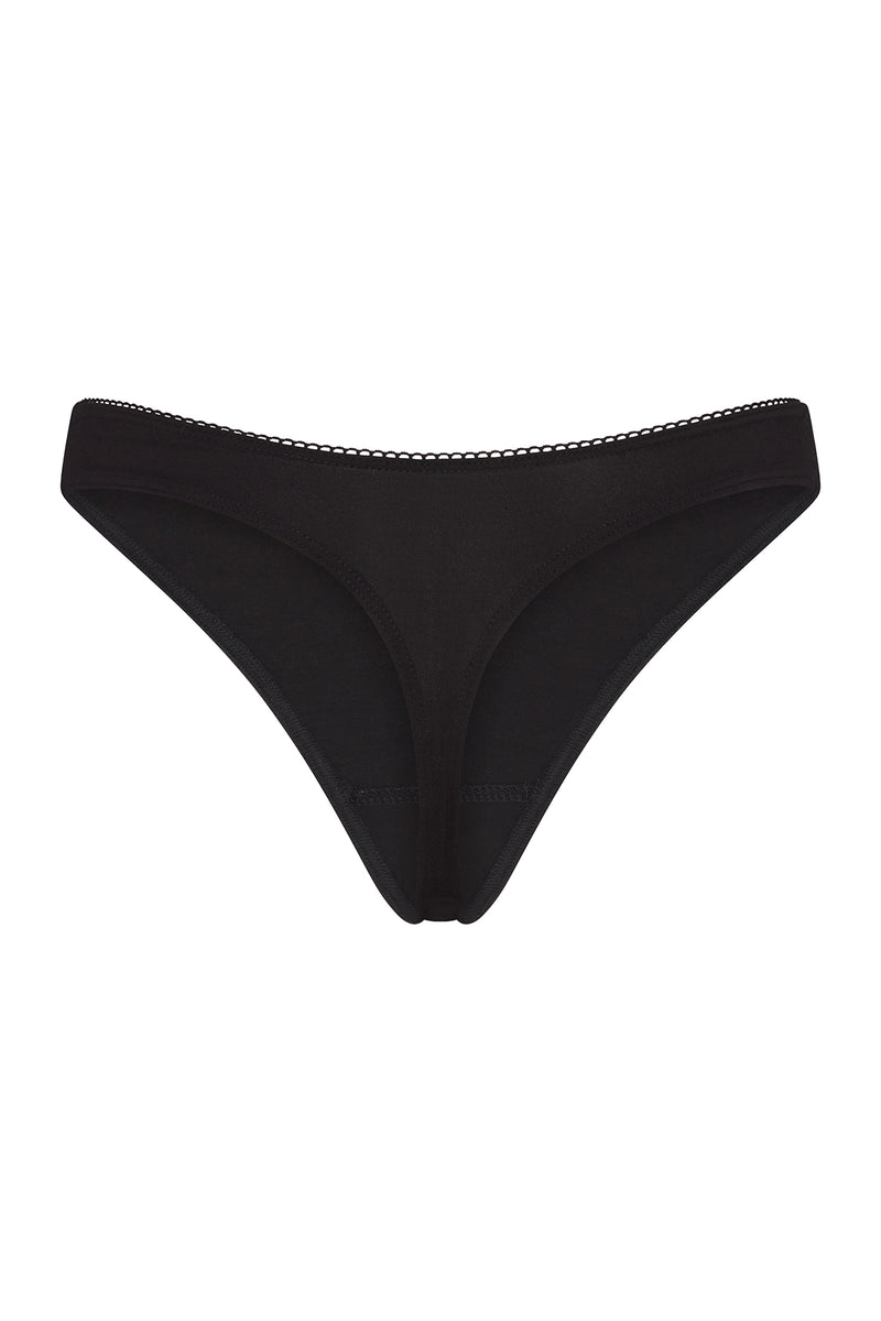 LOW RISE THONG IN ONYX