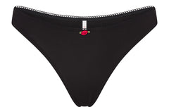 LOW RISE THONG IN ONYX