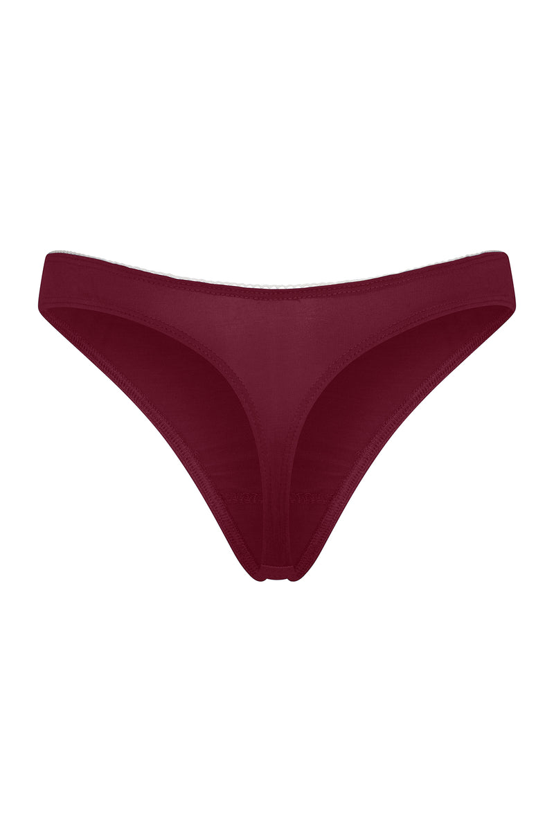LOW RISE THONG IN BORDEAUX
