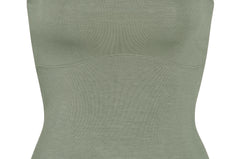 LINED CONTOUR TUBE TOP IN SAGE